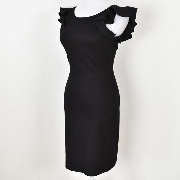 Amanda Uprichard Ruffle Bodycon Sheath Dress - S - Picture 4 of 9